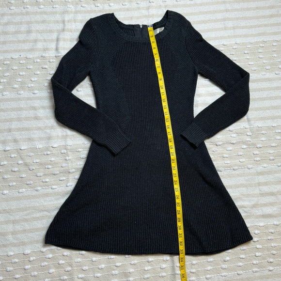 Anthropologie Ruby Moon gray knit long sleeve sweater skater dress size m - Picture 8 of 11
